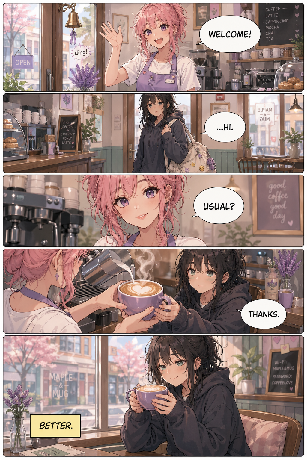 Cafe Mornings — free manga made with Manga Creator
